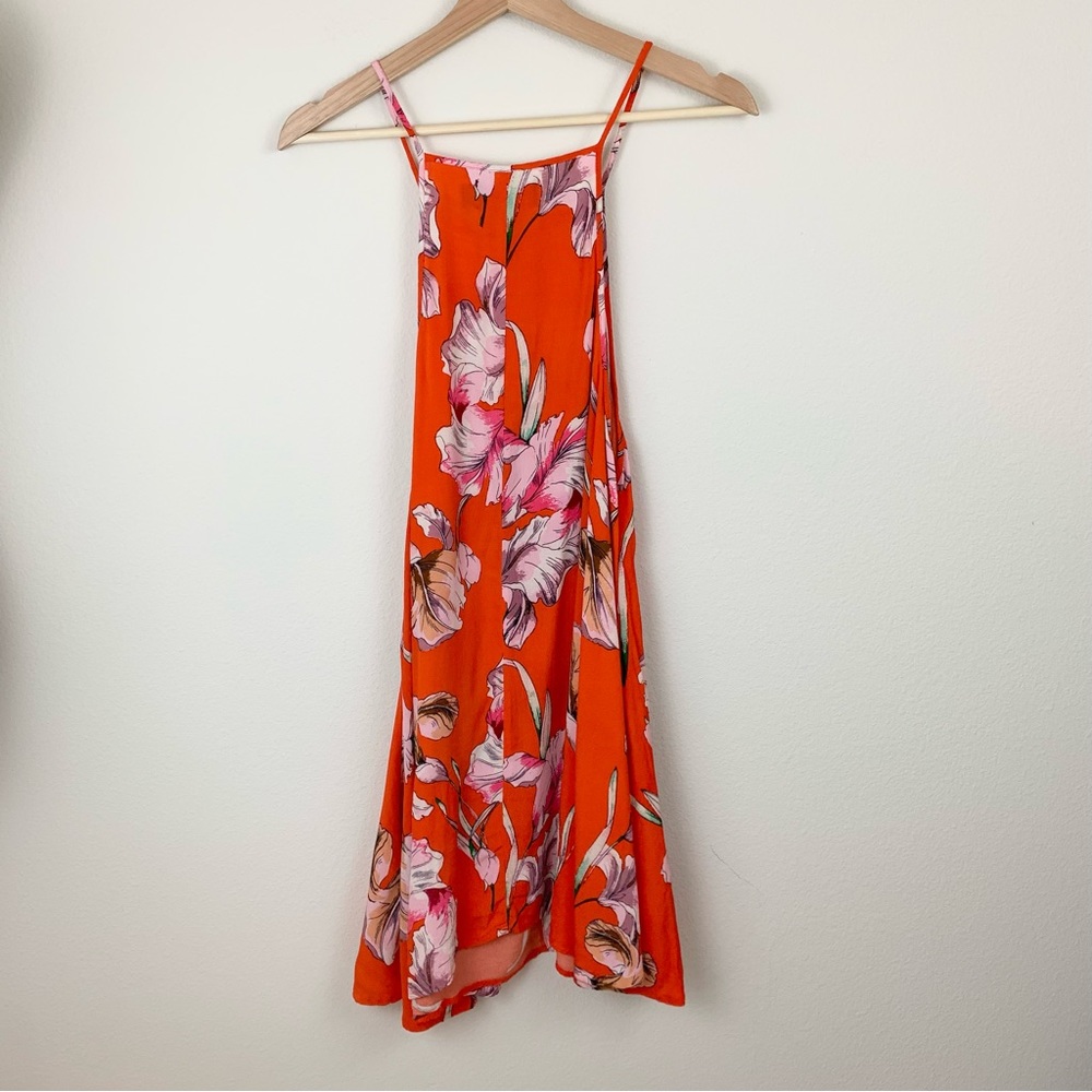 ✨5 FOR $25✨ Minkpink Orange Floral Swing dress - Picture 3 of 6